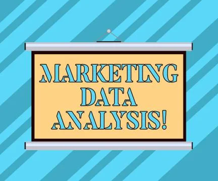 Text sign showing Marketing Data Analysis. Conceptual photo Collecting data Stock Illustration