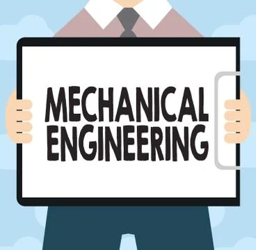 Text sign showing Mechanical Engineering. Conceptual photo deals with Design Stock Illustration