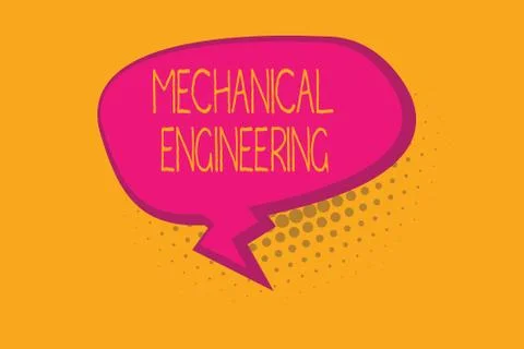 Text sign showing Mechanical Engineering. Conceptual photo deals with Design Stock Illustration