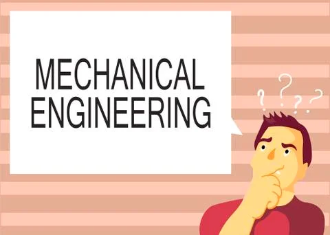 Text sign showing Mechanical Engineering. Conceptual photo deals with Design Stock Illustration