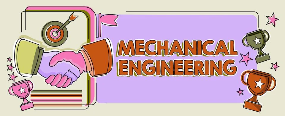 Text sign showing Mechanical Engineering. Business showcase deals with Design Stock Illustration