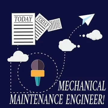 Text sign showing Mechanical Maintenance Engineer. Conceptual photo Responsible Stock Illustration