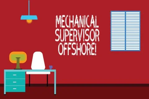 Text sign showing Mechanical Supervisor Offshore. Conceptual photo oversee the Stock Illustration