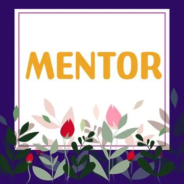 Text sign showing Mentor. Internet Concept advise or train someone especially Stock Illustration