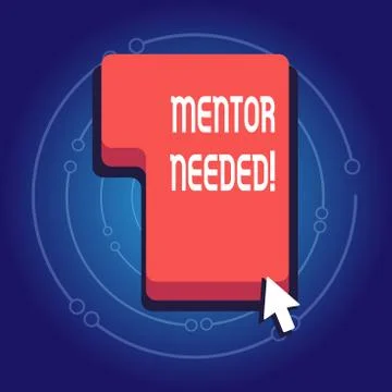 Text sign showing Mentor Needed. Conceptual photo Employee training under senior Illustrazione stock