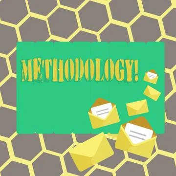 Text sign showing Methodology. Conceptual photo System of Methods used in a Stock Illustration