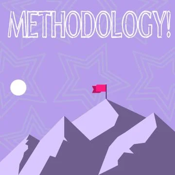 Text sign showing Methodology. Conceptual photo System of Methods used in a Stock Illustration