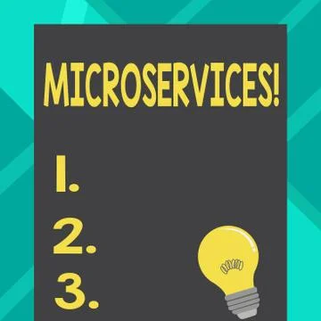 Text sign showing Microservices. Conceptual photo Software development technique Stock Illustration
