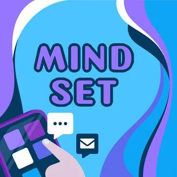 Text sign showing Mind Set. Business idea A standard thought of a person of what Stock Illustration