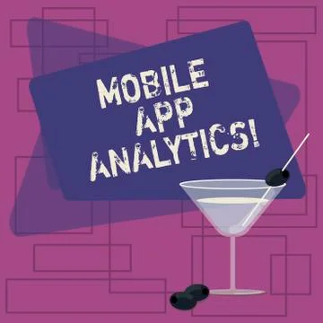 Text sign showing Mobile App Analytics. Conceptual photo Apps that analyse data 스톡 일러스트