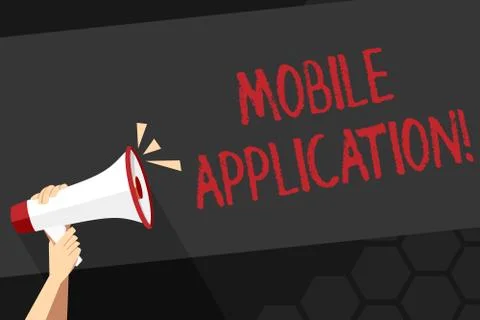 Text sign showing Mobile Application. Conceptual photo application software Illustrazione stock