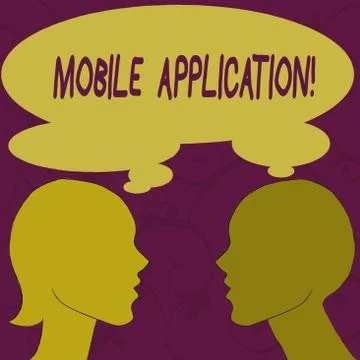 Text sign showing Mobile Application. Conceptual photo application software Illustrazione stock