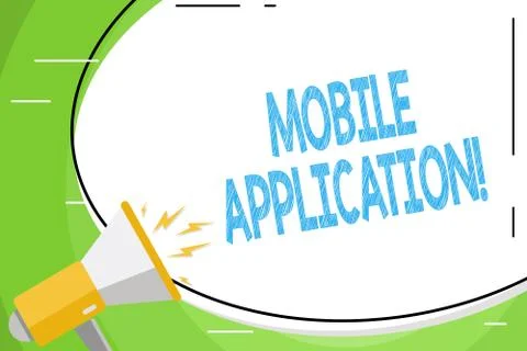 Text sign showing Mobile Application. Conceptual photo application software 스톡 일러스트