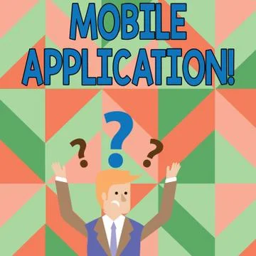 Text sign showing Mobile Application. Conceptual photo application software 스톡 일러스트