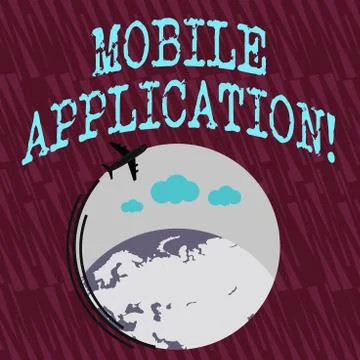 Text sign showing Mobile Application. Conceptual photo application software Illustrazione stock