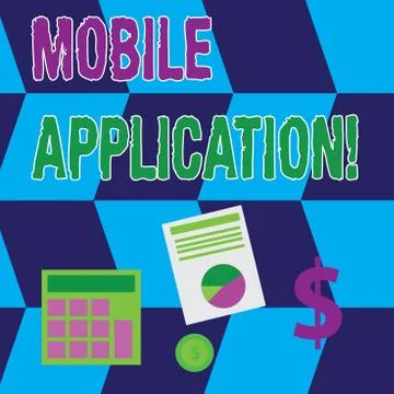 Text sign showing Mobile Application. Conceptual photo application software 스톡 일러스트