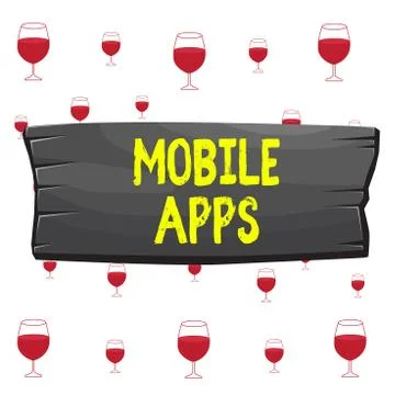 Text sign showing Mobile Apps. Conceptual photo application software designed to Stock Illustration