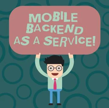Text sign showing Mobile Backend As A Service. Conceptual photo Mbaas Link web Stock-Illustration