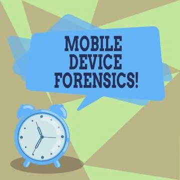 Text sign showing Mobile Device Forensics. Conceptual photo Electronic data Stock Illustration