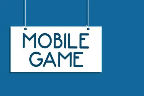 Text sign showing Mobile Game. Conceptual photo they are entertaining programs イラスト素材