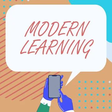 Text sign showing Modern Learning. Business concept flexible and agile setup Stock Illustration