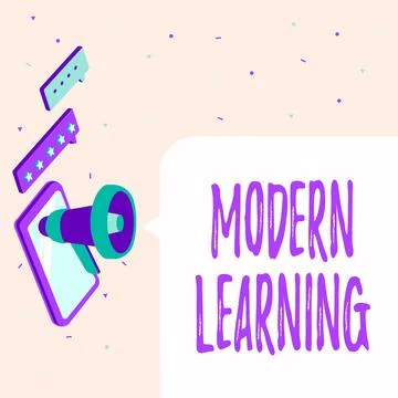 Text sign showing Modern Learning. Business showcase flexible and agile setup Stock Illustration