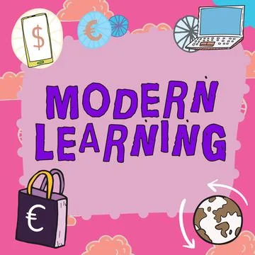 Text sign showing Modern Learning. Business approach flexible and agile setup Stock Illustration