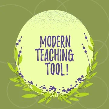 Text sign showing Modern Teaching Tool. Conceptual photo Using technology as a Stock Illustration