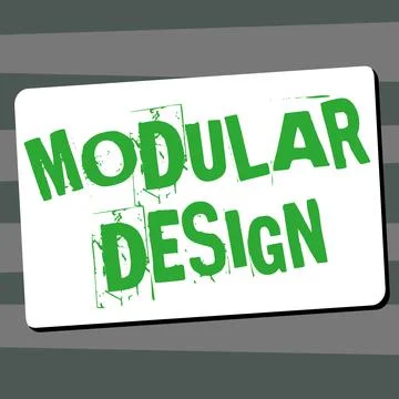 Text sign showing Modular Design, Business approach Using technology as a too Stock Illustration
