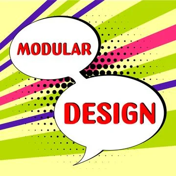 Text sign showing Modular Design. Business idea product designing to produce Stock Illustration