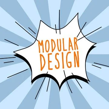 Text sign showing Modular Design. Concept meaning product designing to produce Stock Illustration