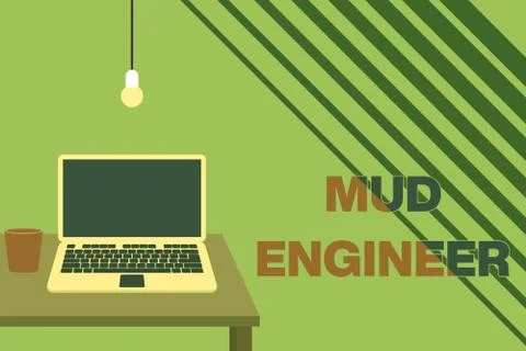 Text sign showing Mud Engineer. Conceptual photo liable for making mixture of Stock Illustration