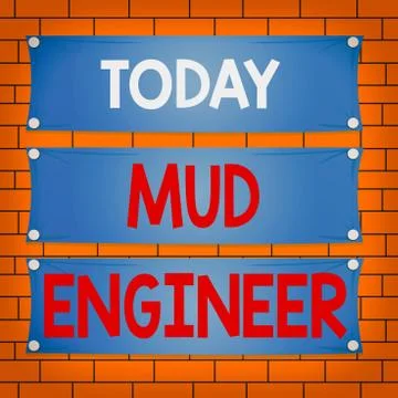Text sign showing Mud Engineer. Conceptual photo liable for making mixture of Stock Illustration