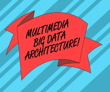 Text sign showing Multimedia Big Data Architecture. Conceptual photo Online Stock Illustration