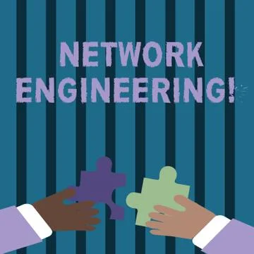 Text sign showing Network Engineering. Conceptual photo field concerned with Illustrazione stock