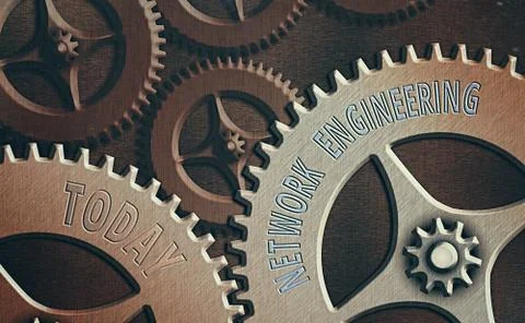 Text sign showing Network Engineering. Conceptual photo professional who has the Stock Illustration