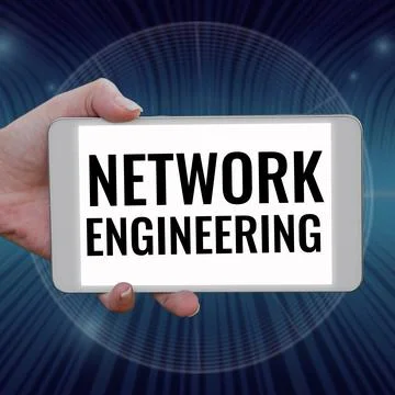 Text sign showing Network Engineering. Business showcase professional who has Stock Photos