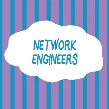 Text sign showing Network Engineers. Conceptual photo Technology professional Stock Illustration