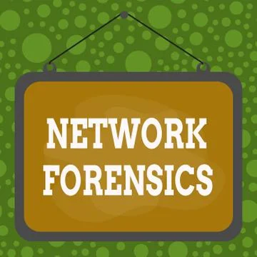 Text sign showing Network Forensics. Conceptual photo monitoring and analysis of Illustrazione stock