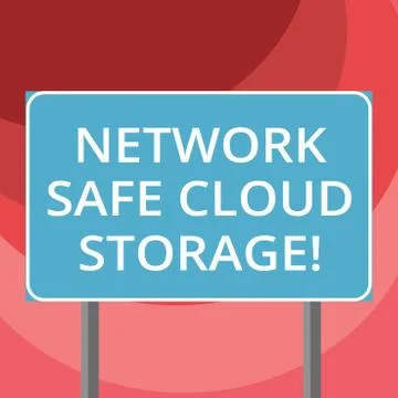 Text sign showing Network Safe Cloud Storage. Conceptual photo Security on new Stock Illustration