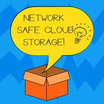Text sign showing Network Safe Cloud Storage. Conceptual photo Security on new イラスト素材