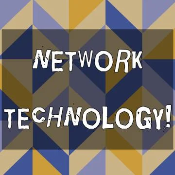 Text sign showing Network Technology. Conceptual photo transmit data digitally Stock Illustration