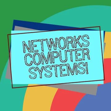 Text sign showing Networks Computer Systems. Conceptual photo Devices link Stock-Illustration