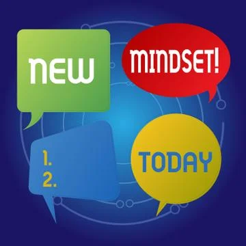 Text sign showing New Mindset. Conceptual photo mental attitude of Stock Illustration