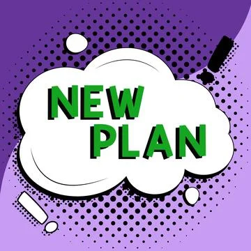 Text sign showing New Plan. Business overview Start of a detailed proposal of Stock Illustration