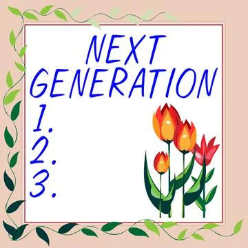 Text sign showing Next Generation. Business overview product that has been Ilustración de archivo
