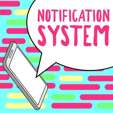 Text sign showing Notification System. Business concept Do not forget to be Stock Illustration