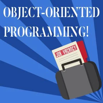 Text sign showing Object Oriented Programming. Conceptual photo Language model Stock Illustration