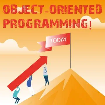 Text sign showing Object Oriented Programming. Conceptual photo Language model Stock Illustration