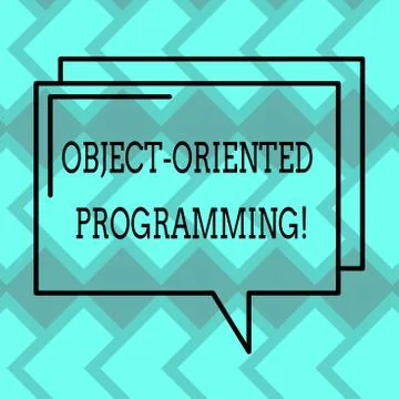Text sign showing Object Oriented Programming. Conceptual photo Language model Stockillustratie